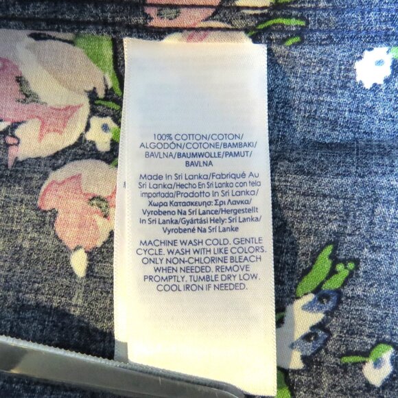 Chaps by Ralph Lauren Floral Button Down Shirt Size 2X - Picture 8 of 11